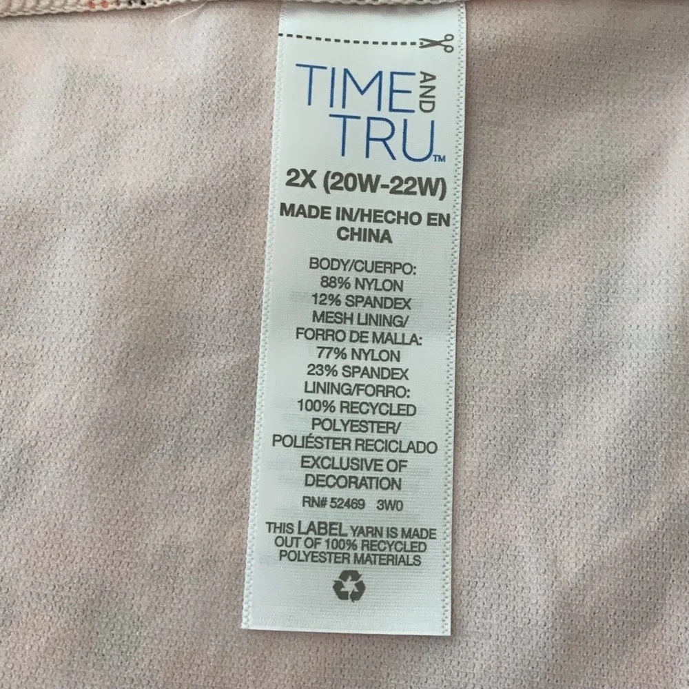 Time and Tru Womens Plus Mid Rise Bottom Swimsuit 2X 20W-22W New with Tags Cute